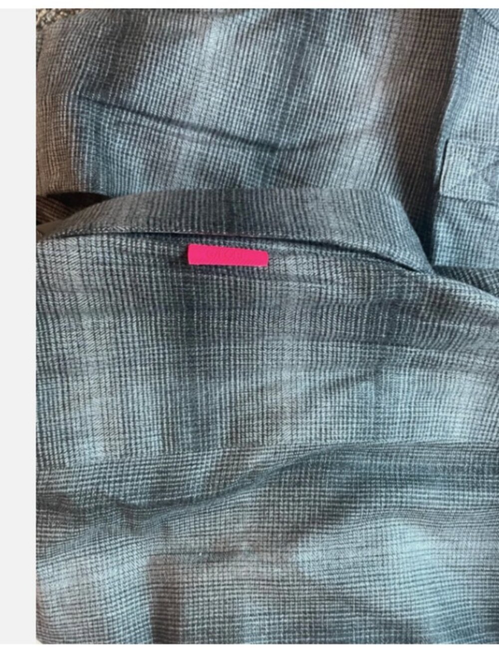 G/FORE Men’s Gray Plaid Long Sleeve Button Up Woven Shirt NWT Size Medium - Picture 3 of 4